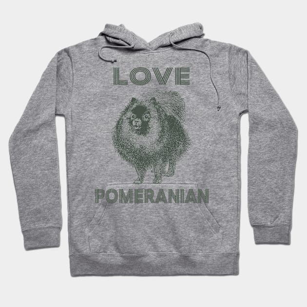 Love pomeranian Dog Hoodie by tabaojohnny